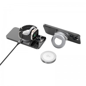 Foldable 2-in-1 Qi2 + Apple Watch Travel Charger