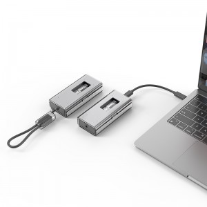 USB4 To NVME SSD Enclosure with Hidden Type-C Cable