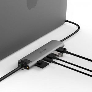 7-in-1 USB C Hub with HDMI and Gigabit Ethernet