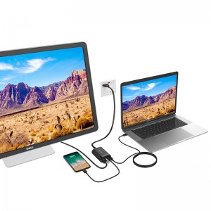 60W GaN Power Adapter+USB-C Hub