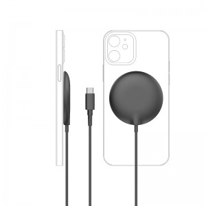 Magnetic wireless charger with cable