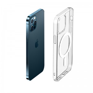 Clear Magnetic Liquid Silicone Case for iPhone 12 series